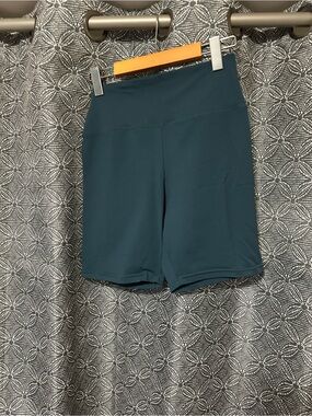 Garage Teal High-Rise Bike Shorts